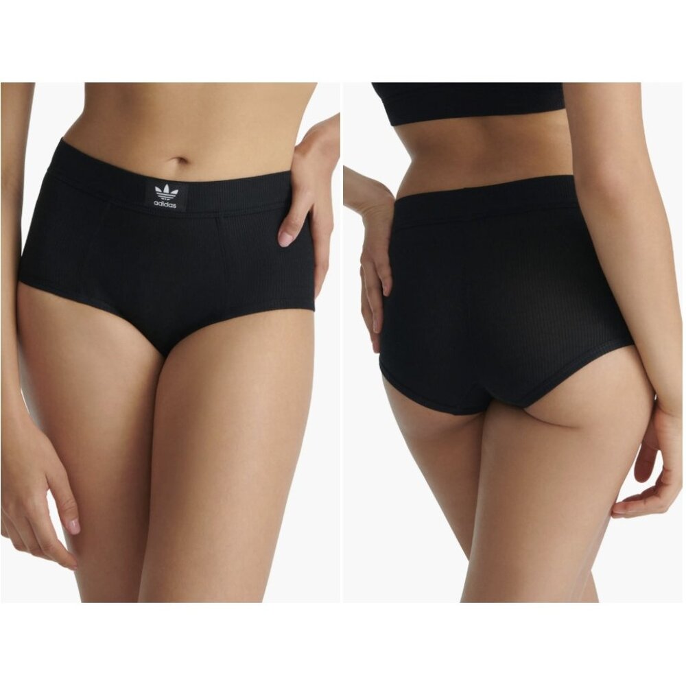 Adidas GB1125 Rib Boyshorts Underwear Black ( XL )